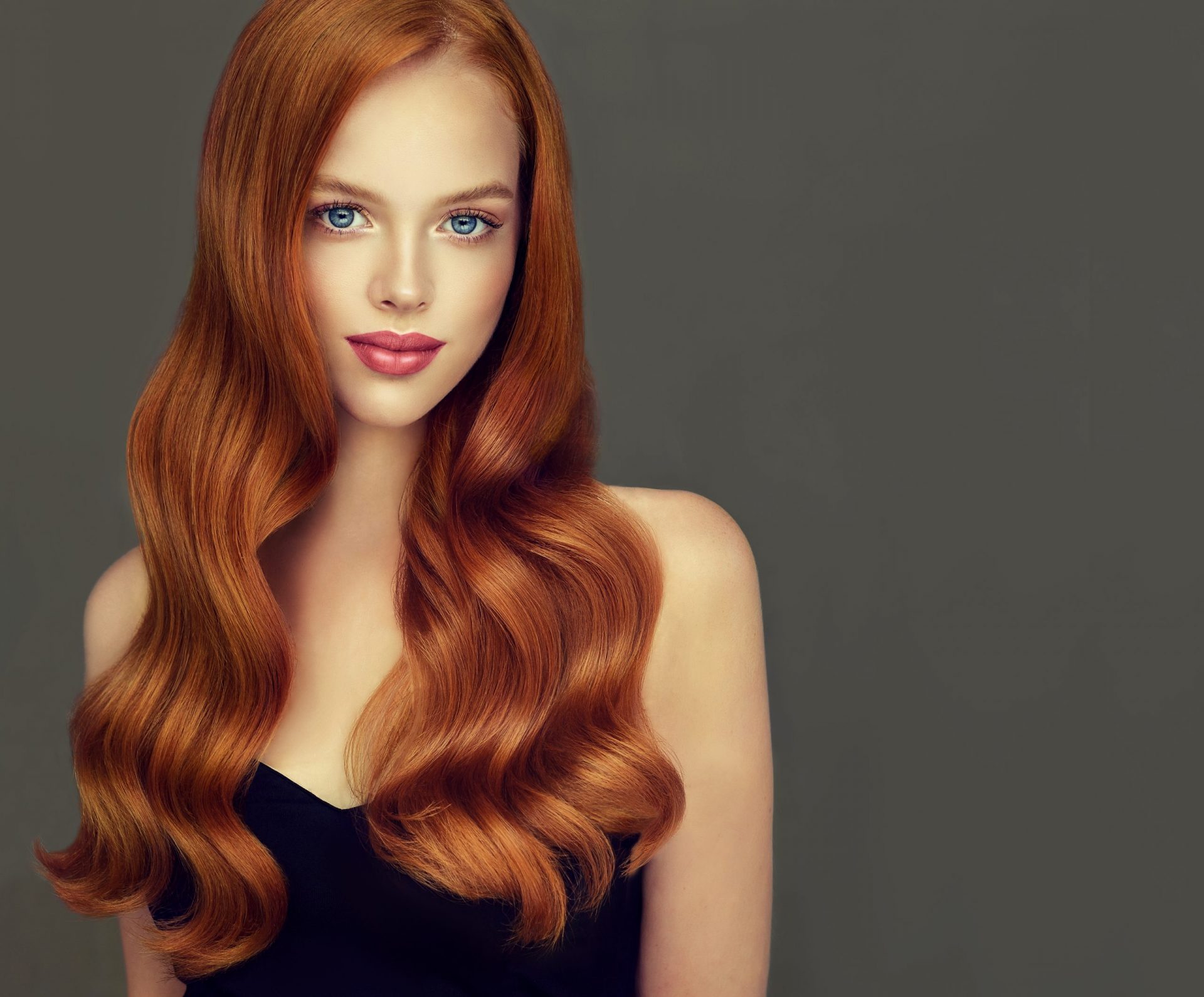 Woman with Copper Color Hair Color