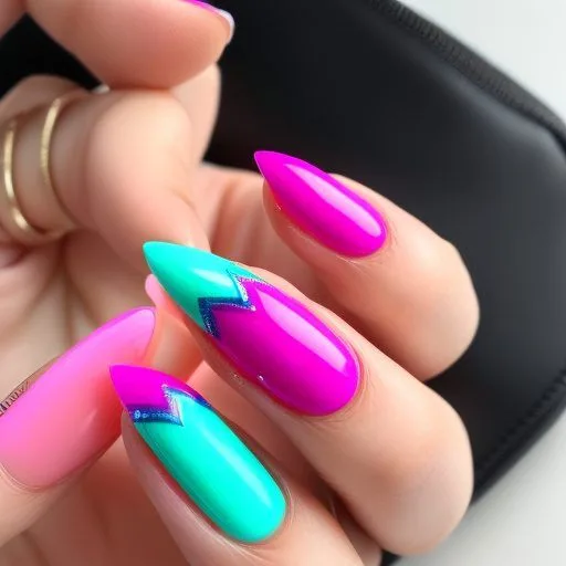 Tijuana Neon Pink Nails
