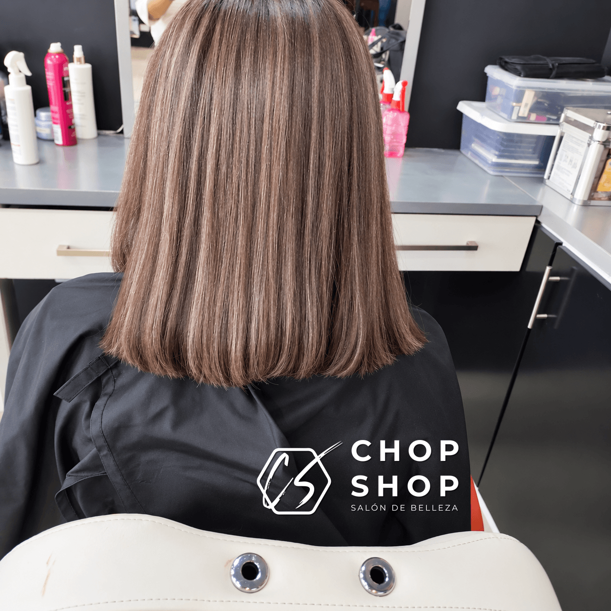 Trendy blunt bob haircut for women at Chop Shop Tijuana